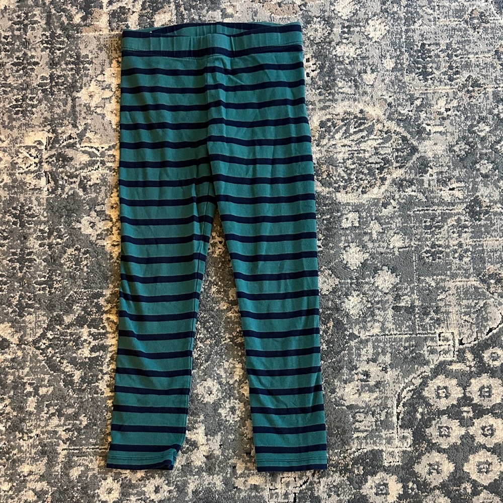Primary Size 7 Green and Black Striped Leggings
